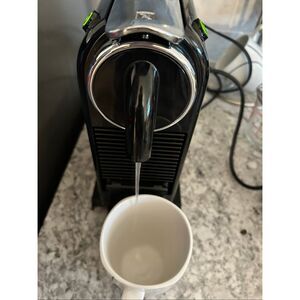Nespresso citi black and silver coffee machine old style pods